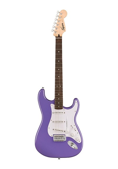 Squier 0373150517 Sonic Stratocaster Elektro Gitar Ultraviolet Mor Renk Laurel Klavye Ve Beyaz Pickguard