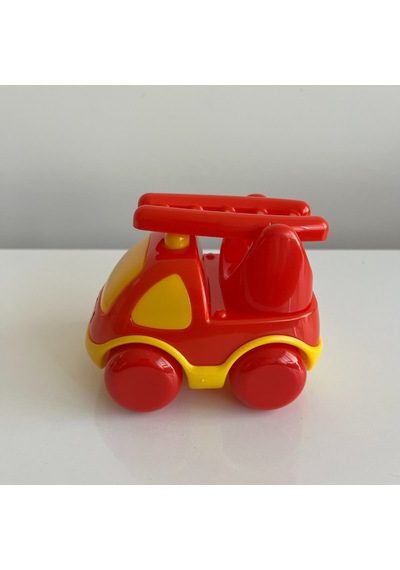 Kırmızı Sarı Küçük İtfaiye Arabası Merdivenli Araba 11x10 Cm Mavi Su Dünyası