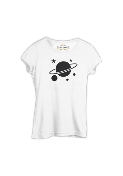 Saturn Iv Logo Beyaz Kadın Tshirt