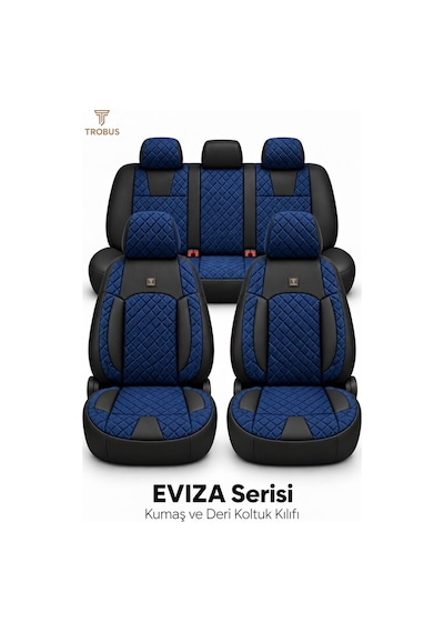 Mini Cooper 2014 Ve Sonrası Uyumlu Monaco Serisi Lacivert Oto Koltuk Kılıfı