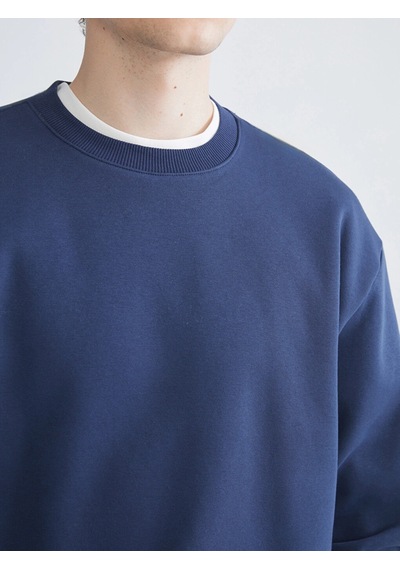 LC Waikiki Xsıde İndigo Bisiklet Yaka Erkek Sweatshirt Indigo