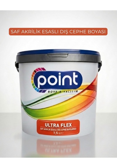 Ultra-flex - Saf Akrilik Esaslı Dış Cephe Kaplaması Beyaz, 7,5 Lt
