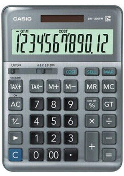 Casio Dm-1200Fm Masa Tipi 12 Hane Hesap Makinesi