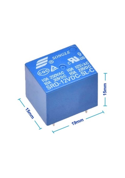 5 Adet Songle 250v 10a Srd-12vdc-sl-c 12v Dc Röle 5 Pin Pcb Montaj Tip 220v No Nc Güç Rölesi Spdt Lamba Motor Vana