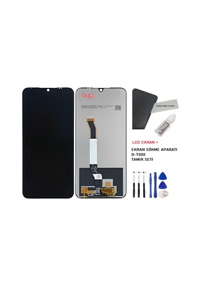 Tkgz - Xiaomi Redmi Note 8t Lcd Ekran Dokunmatik -a- Kalite + B-7000 + Tamir Seti