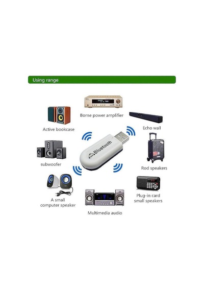 Ayrex Coverzone Usb Bluetooth 5.0 Ses Alıcı Adaptör Aux 3.5mm Çıkışlı Kablosuz Müzik Alıcısı, Hoparlör