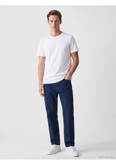 LC Waikiki Lc Waıkıkı Beyaz Bisiklet Yaka Penye Erkek Tişört