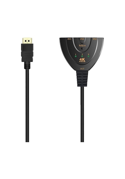 Epazaravm 3 In1 Pigtail 50Cm Kablolu 4K 2160P Hdmi Switch 4K303B