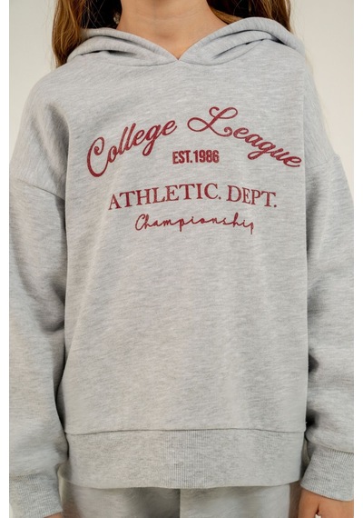 Rolypoly Kız Çocuk College League Gri Eşofman Takımı Rp3925-c-v1 Rp3925-c-v1