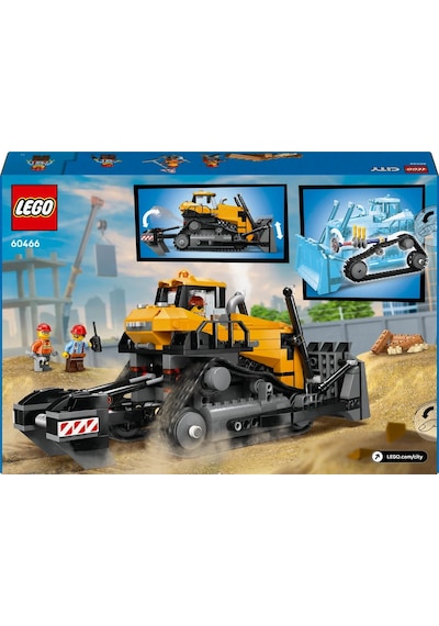 LEGO® City Sarı Buldozer 60466 - 8 Yaş ve Üzeri Çocuklar için İnşaat Sahası Temalı Yaratıcı Oyuncak Yapım Seti (682 Parça)
