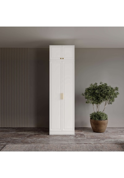 Guneystore Milas Gold 2 Kapaklı Komple Mdf Yüklüklü Gardırop