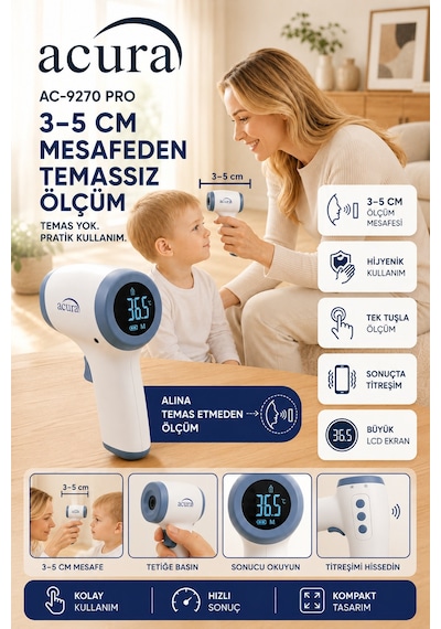 Acura Ac-9270 Pro Titreşimli Profesyonel Ateş Ölçer