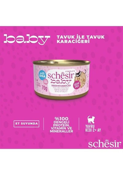 Schesir Baby Tavuk İle Tavuk Ciğeri Mus Konserve 70g