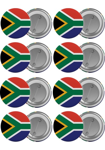 Güney Afrika Cumhuriyeti Bayrağı Çanta Rozeti Seti 8 Adet En Büyü
