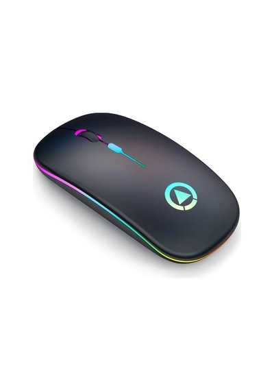 Hpy Pazar Led Aydınlatmalı Şarjlı Sessiz Kablosuz Mouse Siyah