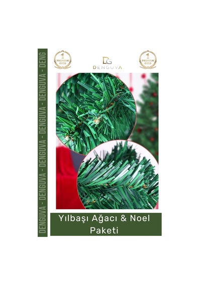 Noelpaketi Yılbaşı Çam Ağacı Ev Ofis Dekorasyonu Kaliteli Sık Dallı Noel Paketi 150 Cm 220 Dal Standart
