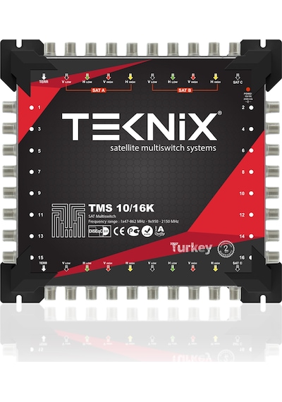 10X16 Kaskatlı Uydu Dağıtım Santrali Teknoline Multiswitch