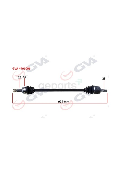 Komple Aks Sağ Hyundai Accent Era 1.4l 1.6l G4ee G4ed Benzinli 2006-2010 Abs Li 25x25 - Abs 48 Diş Komple Boy 924mm