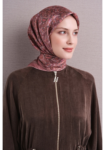 Armine Sura İpek Eşarp 2026-2027 - Sonbahar Kış-asm9609 Pudra