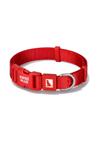 Swissplus Urban Paws Köpek Tasması Crimson Red Ayarlanabilir, Dayanıklı, Hafif-20mm Kırmızı