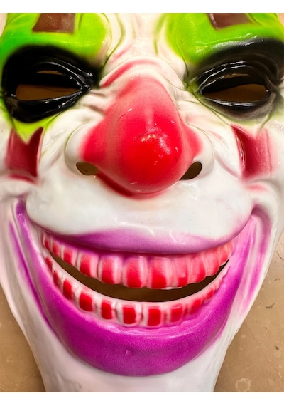 Delirten Gülüş Psikopat Palyaço Temalı Joker Maskesi 2 Yaş Mavi