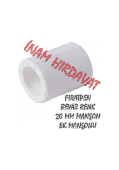 Manşon - 20 Mm Ek Manşonu - Firatpen Beyaz - Pprc