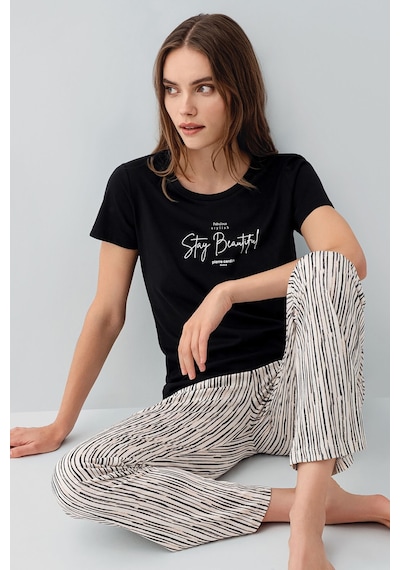 Pierre Cardin Kadın Siyah Pijama Takım Pc9188-s-v1 Siyah