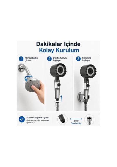 Sogud Duş Başlığı Seti Gri - 150 Cm Hortumlu Filtreli Arıtmalı El Duşu - 3 Fonksiyonlu Yüksek Basınçlı Model - 3 Yedek Filtre Kartuşlu Kireç Önleyici Su Tasarruflu Masaj Etkili Altın - Beyaz Sogud Duş Başlığı Seti Gri - 150 Cm Hortumlu Filtreli Arıtmalı El Duşu - 3 Fonksiyonlu Yüksek Basınçlı Model - 3 Yedek Filtre Kartuşlu Kireç Önleyici Su Tasarruflu Masaj Etkili Altın - Beyaz