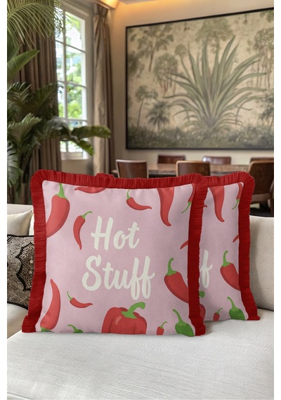 Hot Stuff Biber Pop Art Saçaklı Yastık Kılıfı - Retro Pembe Kırmızı Bordo Püsküllü Kırlent Kılıfı Serin Yörünge Nektar Hot Stuff Biber Pop Art Saçaklı Yastık Kılıfı - Retro Pembe Kırmızı Bordo Püsküllü Kırlent Kılıfı Serin Yörünge Nektar