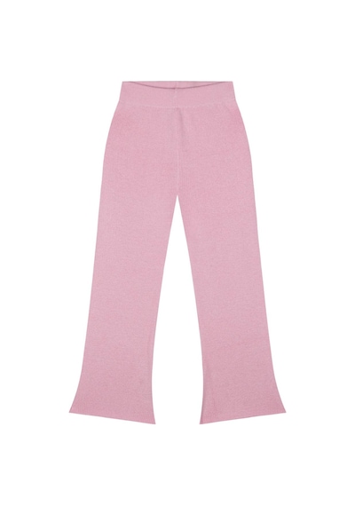 Antebies Pembe Beli Lastikli İspanyol Paça Triko Kız Çocuk Tayt