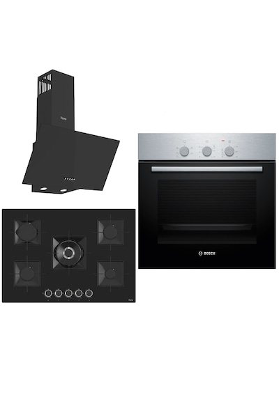Bosch - Ferre HBF011BR0T - SS035 - D086 Siyah Ankastre Set