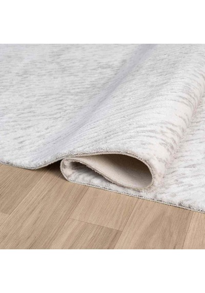 Krem Gri Soyut Çizgili Modern Halı - Mk0555grl