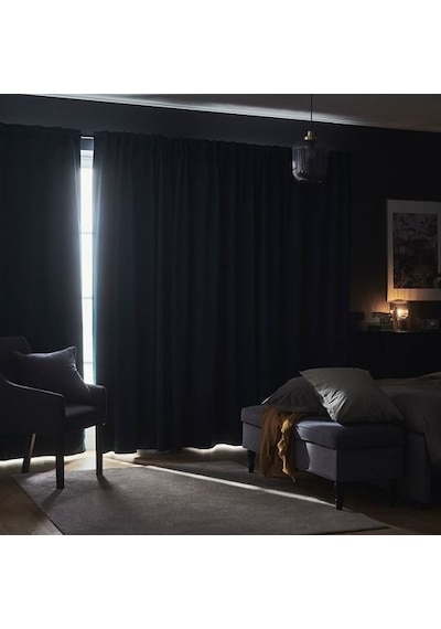 Ikea Majgull Fon Perde 145x300 Cm Koyu Yeşil