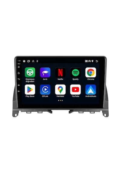 Mercedes C-class 2007-2011 Android Multimedya Carplay Android Auto Navigasyon 6gb Ram 64gb 9"
