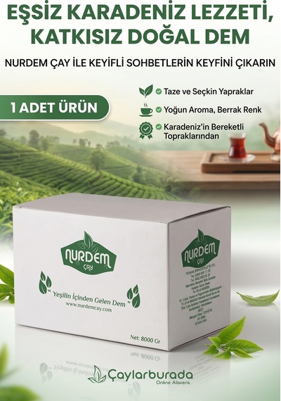 Nurdem Demlik Poşet Çay 8 Kg