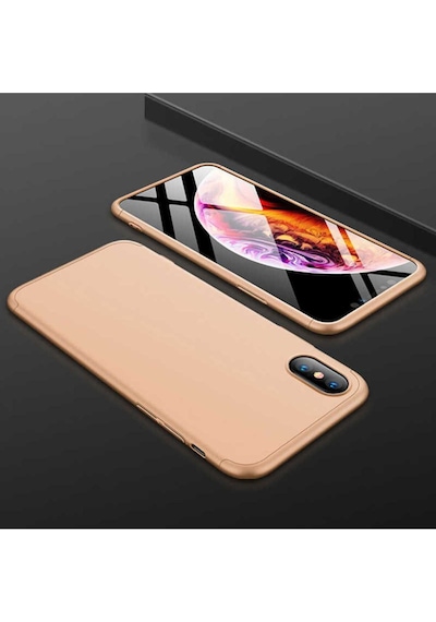 Apple Uyumlu iPhone Xs Max 6.5 Kılıf Zore Ays Kapak Gold