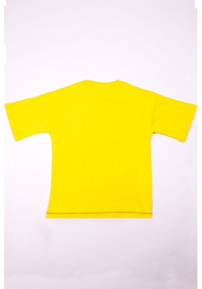 Hçm Erkek Çocuk Tshirt Basklı A8 Sarı