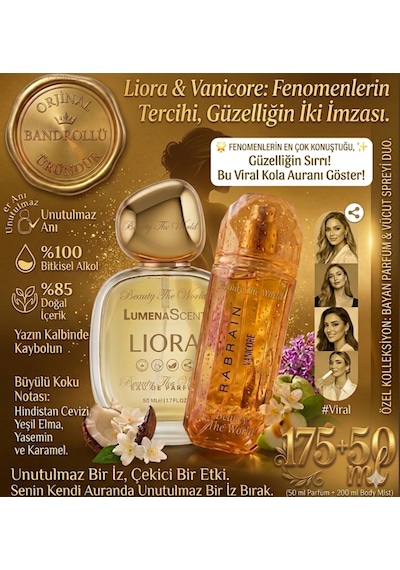 Lumena Liora & Vanicore Kadın Parfüm EDP 50 ML + Vücut Spreyi 175 ML