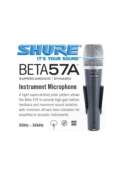 Shure Beta 57a Enstrüman Mikrofon