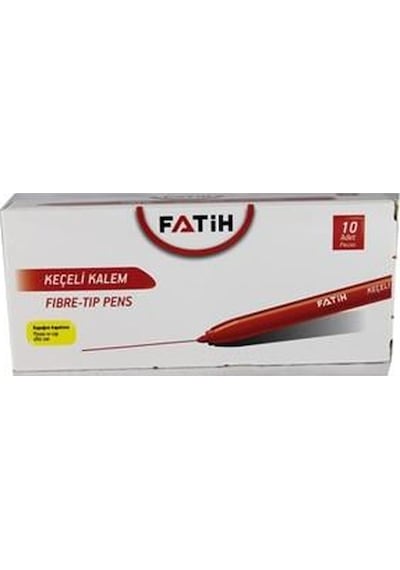 Fatih Keçeli Boya Kalemi Ofis Tipi 10 Lu Kırmızı 34040