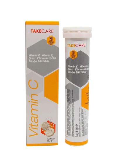 Takecare Vitamin C 1000 MG Çinko ve Vitamin E İçeren Takviye Edici Gıda 20 Efervesan Tablet