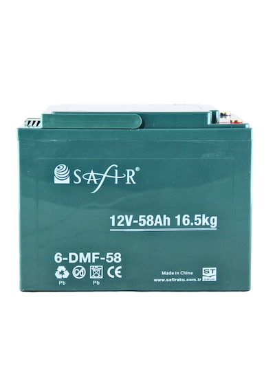 Safir Jel Akü 12 V - 58+ Ah 16.5kg 60 - 80 Ah Uyumlu
