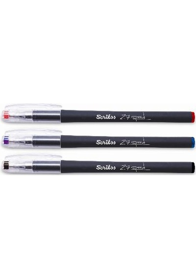 Scrikss Tükenmez Kalem Speed Jel 0.7 MM Mavi 12 Li Sadece Mavi