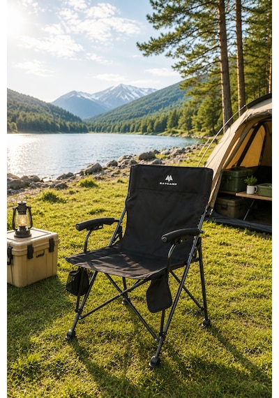 Baycamp Fuji Katlanır Kamp Sandalyesi Siyah
