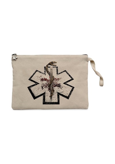 Carcass Despicable Krem Clutch Astarlı Cüzdan / El Çantası Krem