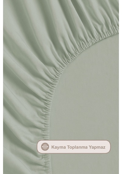 Elart Mary Nevresim Takımı Çift Kişilik %100 Pamuk Ranforce Lastikli Çarşaf 200x220 Cm Yeşil Yeşil