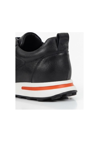 Crc Ayakkabı Premium %100 Hakiki Deri Hakiki Erkek Sneaker / Şık Ve Rahat Spor Ayakkabı Siyah