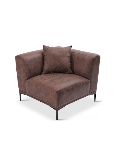 New York Tekli Köşe Köşesi Modülü ,comfort Plus ,ofis, Salon Ve Oturma Odası İçin Kahverengi