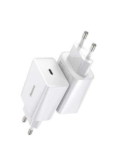 Baseus Speed Mini PD 20 W Type-C Hızlı Ev Şarj Cihazı Beyaz