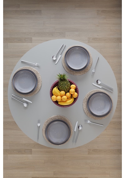 Modern Dolaplı 4 Kişilik Mutfak Yemek Masası %100 Mdf Mutfak Yemek Odası Masası Ym04 Kül Gri